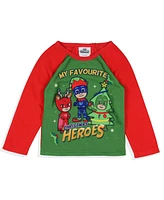 Pj Masks Toddler Boys Gekko Catboy Owlette My Favorite Christmas Heroes Pajama Set