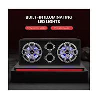 Pyle Dual Subwoofer Box System, 8'' Vented Enclosure, 800W Max, Led Lights