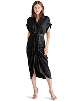Steve Madden Women's Tori Tie-Front Midi Shirtdress
