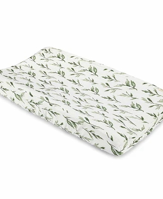 Crane Baby Parker Quilted Change Pad Cover - Leaf