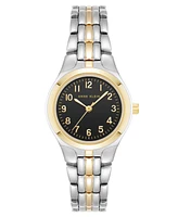 Anne Klein Women's Quartz Black and Two-Tone Metal Alloy Watch, 26mm