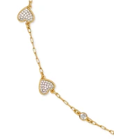 Kate Spade New York Cubic Zirconia Pave & Bezel Station Collar Necklace, 16" + 3" extender