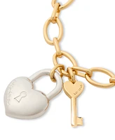 Kate Spade New York Two-Tone Heart Lock & Key Charm Bracelet