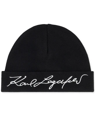 Karl Lagerfeld Men's Logo Beanie