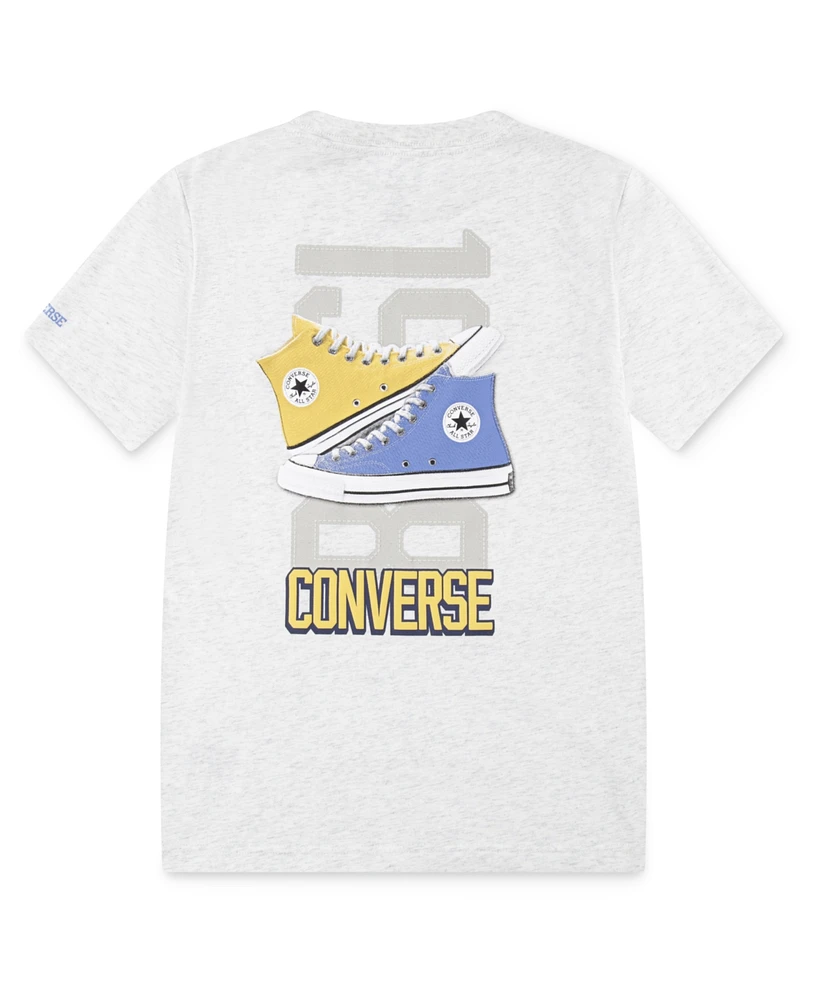Converse Big Boys Retro Front Back Sneaker T-shirt