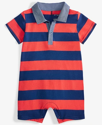 First Impressions Baby Boys Polo Rugby Striped Sunsuit, Exclusively at Macy's