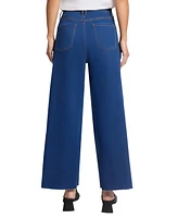 Jones New York Women's High Rise Wide-Leg Jeans