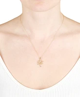 Cubic Zirconia Tree Of Life Pendant Necklace (1/4 ct. t.w.) in 14k Gold over Sterling Silver