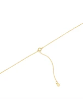 Cubic Zirconia Flower Pendant Necklace (1/2 ct. t.w.) in 14k Gold Over Sterling Silver, 18"