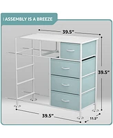 Sorbus 9 Drawers Dresser - Furniture Storage for Bedroom, Closet, Office Organization Steel Frame, Wood Top