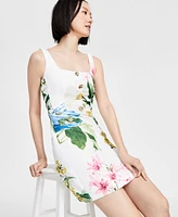 Karl Lagerfeld Paris Women's Floral Print Sleeveless Sheath Dress