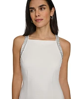 Calvin Klein Women's Embellished Scuba Sheath Dress