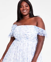 City Studios Trendy Plus Off-The-Shoulder Ball Gown, Created for Macy's