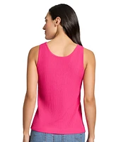 Jones New York Women's Sutton Ribbed Scoop-Neck Tank Top