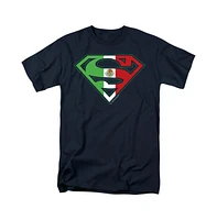 Superman Men's Mexican Shield Short Sleeve Adult Tee / T-Shirt