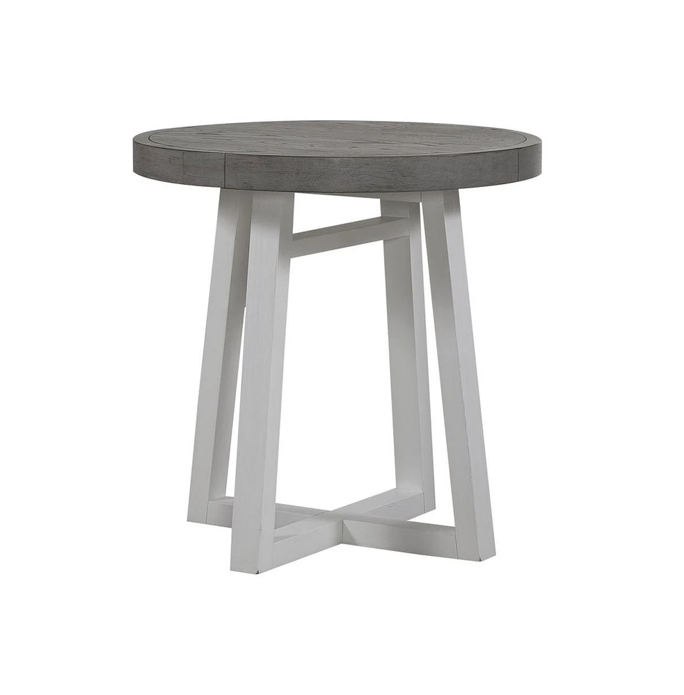 Liberty Furniture Round End Table Contemporary White
