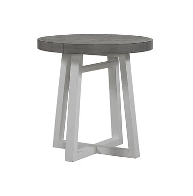 Liberty Furniture Round End Table Contemporary White