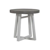 Liberty Furniture Round End Table Contemporary White