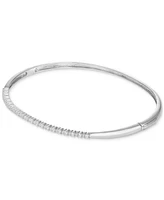 Diamond Narrow Line Bangle Bracelet (3/8 ct. t.w.) in 14k White Gold