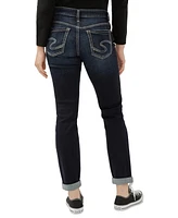 Silver Jeans Co. Women's Boyfriend Mid-Rise Slim-Leg