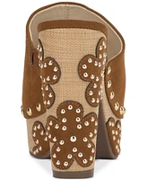 Jessica Simpson Women's Shelbie Floral Wood Heeled Platform Sandals