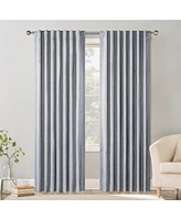 Chenille Blackout Back Tab Curtains Pair