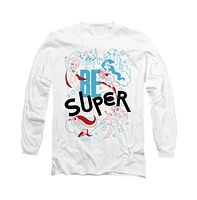 Dc Superhero Girls Men's Comics Be Super Long Sleeve Adult Tee / T-Shirt