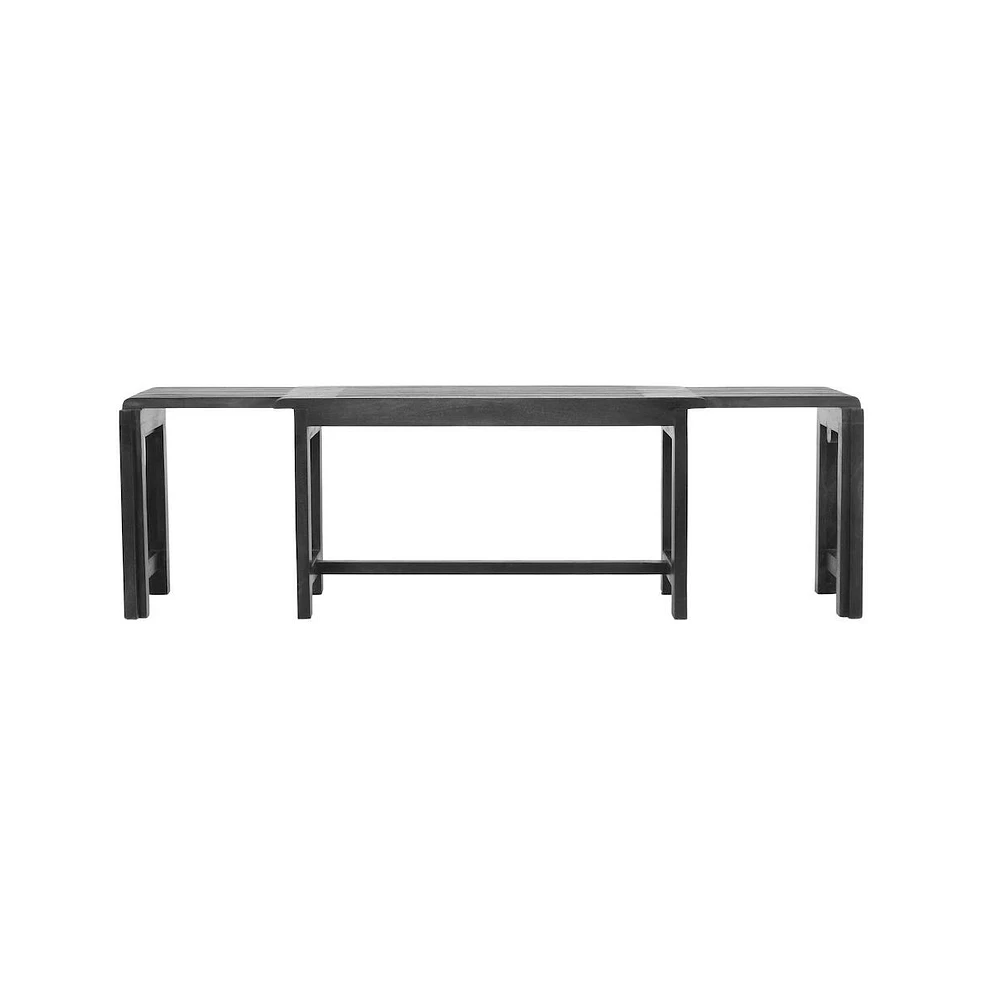 Jofran Bradford Modern Extendable Solid Mango Hardwood Bench