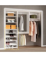 Modular Storage Angled Shelves, Wood Closet Organizer Adjustable, Stacking