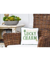 C&F Home 10" x 10" St. Patrick's Day "You're My Lucky Charm" Embroidered Small/Petite Accent Throw Pillow