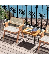 Gouun Rectangular Reclaimed Recycled Indonesia Teak Wood End Table
