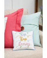 C&F Home 10" x 10" Hip Hop Hooray Embroidered Small Petite Size Accent Throw Pillow