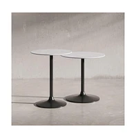 Jofran Camille Solid Marble and Iron Modern Luxury Accent Tables (Set of 2)