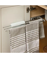 Rev-a-Shelf Pullout Dish Towel Bar Under Kitchen Cabinet 3 Prong, White 563-47 C