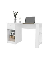 Fm Furniture Sun City Computer Desk with a Drawer and Open Storage