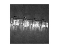 gaomon Modern Crystal Bathroom Vanity Lights Black Bathroom Light Fixtures Crystal Vanity Shower Lights Over Mirror