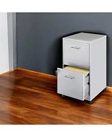 Slickblue 2-Drawer File Cabinet with Casters for Mobile Office Storage