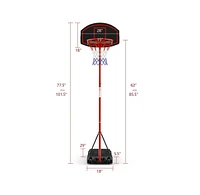 Kuyotq Portable basketball hoop with backboard and wheels
