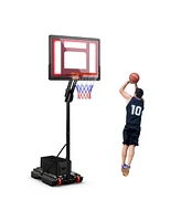 Kuyotq Basketball Hoop with 5-10 Feet Adjustable Height for Indoor Outdoor