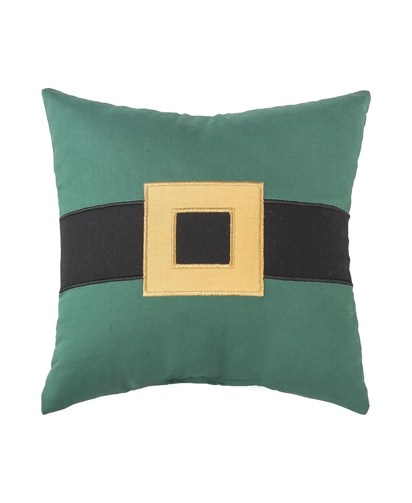 C&F Home 10" x 10" St. Patrick's Day Belt Embroidered Small/Petite Accent Throw Pillow