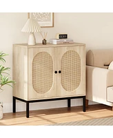 gaomon Rattan Buffet Cabinet