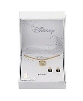 Disney Crystal Minnie Mouse Pendant Necklace and Earring Set