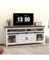 gaomon Tv Stand For 55/60/65-Inch Tv - Wood Media Console Storage Cabinet For Living Room, Kitchen, Dining Room