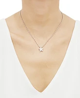 Diamond Star Pendant Necklace (1/4 ct. t.w.) in Sterling Silver