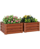 Outsunny 23.5" Raised Wall Garden Planet Beds for Vegetables and Flowers