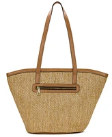 Patricia Nash Marconia Extra-Large Raffia Tote with Scarf