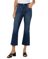 Liverpool Los Angeles Petite Gia Cropped Flare Jeans