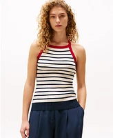 Tommy Hilfiger x Sofia Richie Grainge Women's Striped Cross-Back Sweater Tank Top