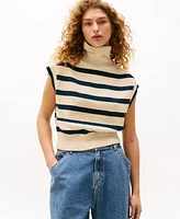 Tommy Hilfiger x Sofia Richie Grainge Women's Breton Striped Sleeveless Sweatshirt