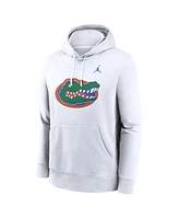 Jordan Men's White Florida Gators Primetime Evergreen Club Fleece Pullover Hoodie